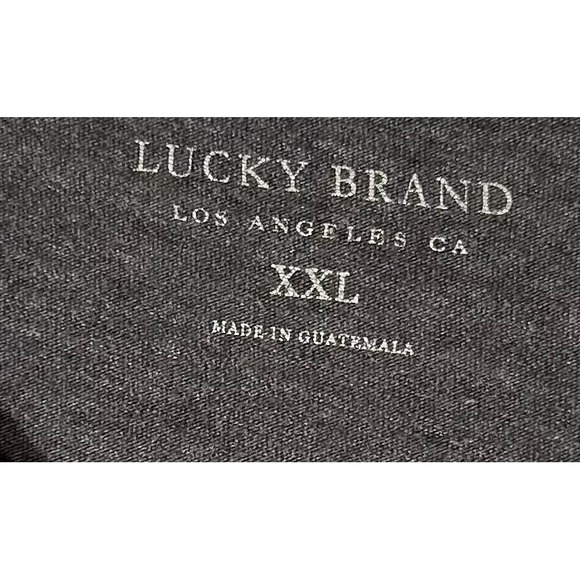 Lucky Brand Womens XXL Charcoal Gray Elephant Scoop Neck Short Sleeve Tee - Picture 6 of 6